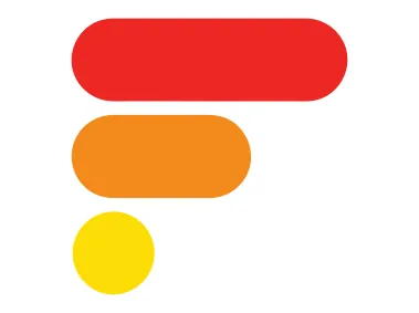 SVG Rounded Letter F Logo Template