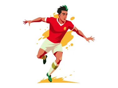 SVG Running Football Player Logo Template