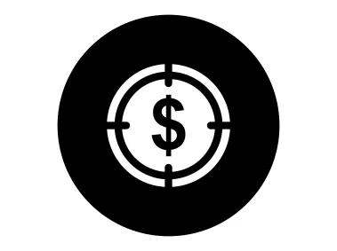 Target Free Marketing with Dollar Symbol Logo Template