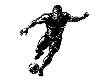 The Dribbling Footballer Logo Template