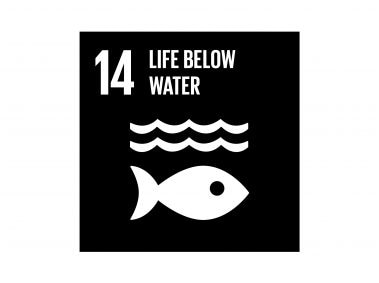 The Global Goals Life Below Water Black Logo