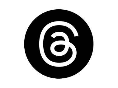 Threads Round Black Icon