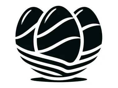 Three Abstract Eggs Logo Template