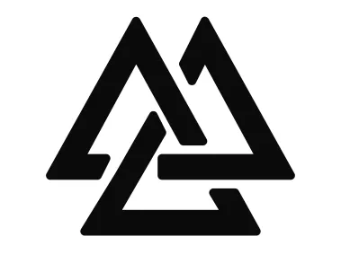 Three Interlocking Triangles Design Logo