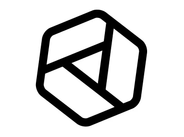 Three Striped Hexagon Shape Logo Template