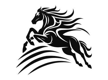 Thunder Leap Horse Logo Template