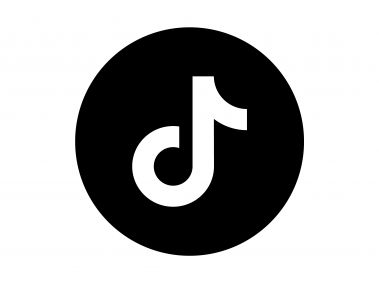 tik tok logo black and white