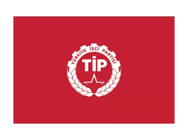 TİP Türkiye İşçi Partisi Flag Logo