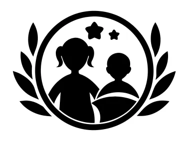 Together We Grow Kids Emblem Logo Template
