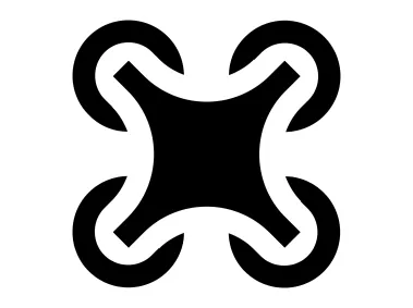 Top View Drone Shape Logo Template