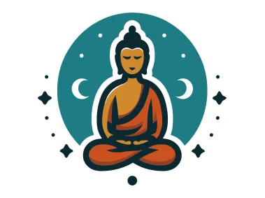 Tranquil Buddha Meditative Spiritual Vector