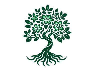 Tree with Flowers Logo Template