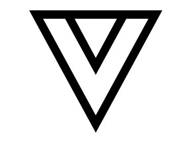 Triangle SVG V Letter Logo Template
