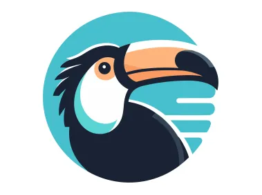 Tucan in Circle Logo Template