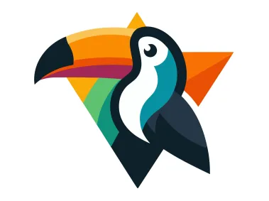 Tucan in Triangle Logo Template