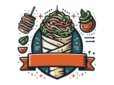 Turkish Doner Shawarma Logo Template