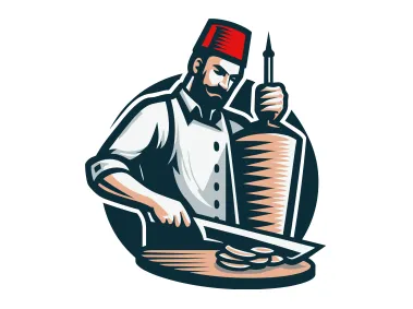 Turkish Doner Shawarma Logo
