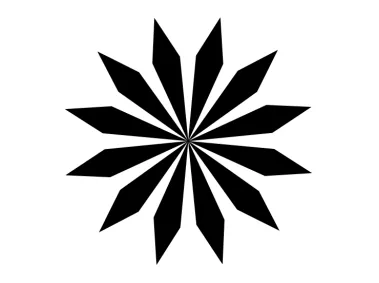 Twelve Pointed Star Geometric Shape Logo Template