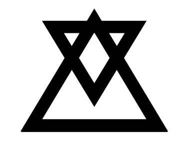 Two Opposite Triangles Shape Logo Template