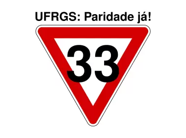 UFRGS Paridade já! Logo