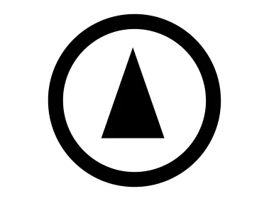 Up Arrow in Circle Shape Logo Template