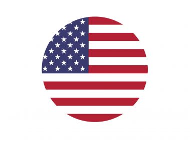 USA Flag Circle Icon