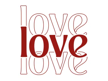 Valentine's Day Love SVG Design Vector