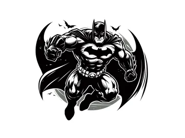 Vector Batman in Action Vector