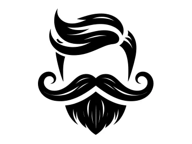 Vector Beard Man Logo Template