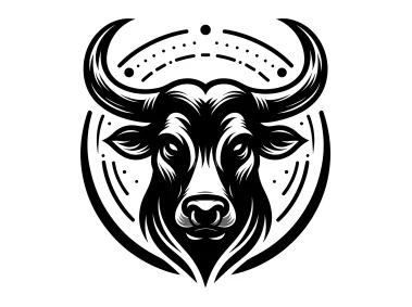 Vector Black Bull Logo Template