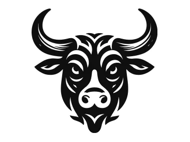 Vector Black Bull Logo Template