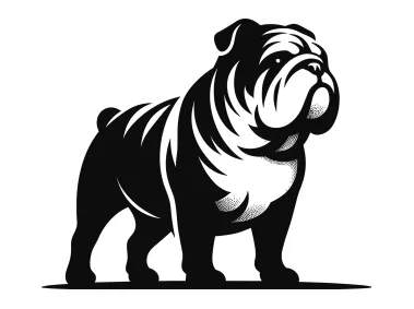 Vector Black Bulldog Logo Template