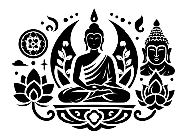 Vector Buddha Design Logo Template