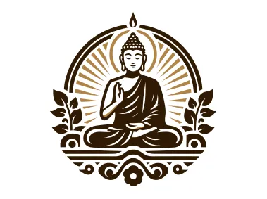 Vector Buddhism Design Logo Template