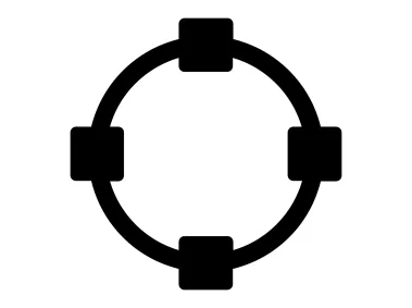 Vector Pictogramer Outline Circle Logo Template