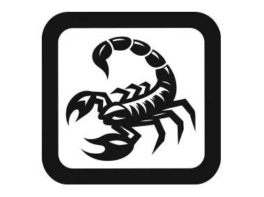 Vector Scorpion in Square Logo Template
