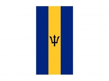 Vertical Flag of Barbados Logo