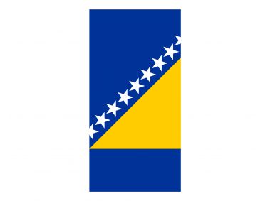Vertical Flag of Bosnia and Herzegovina Logo