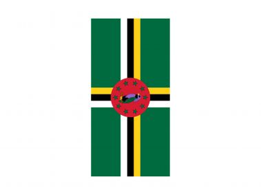 Vertical Flag of Dominica Logo