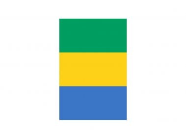 Vertical Flag of Gabon Logo