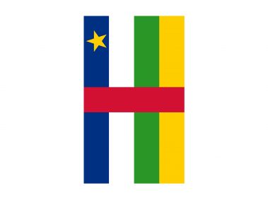 Vertical Flag of the Central African Republic Logo