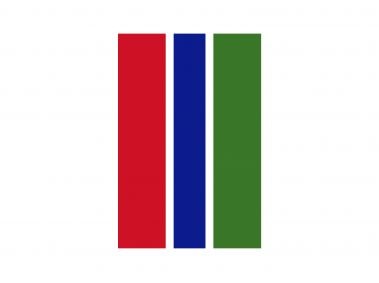 Vertical Flag of the Gambia Logo