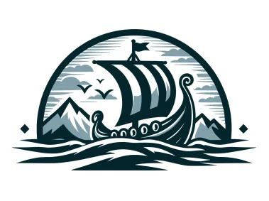 Viking Ship Logo Template