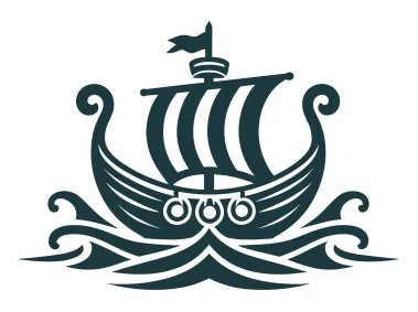 Viking Ship Logo Template