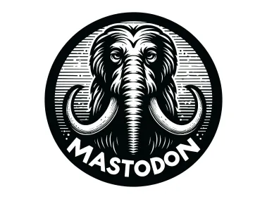 Vintage Mastodon Emblem Logo Template