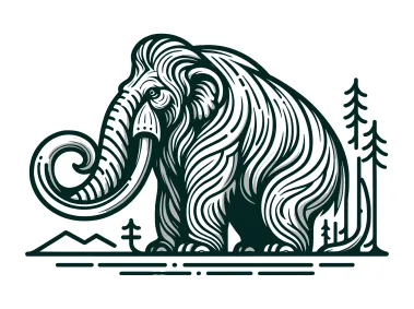 Vintage Wilderness Mastodon Logo Template