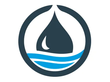 Water Drop in Circle Logo Template