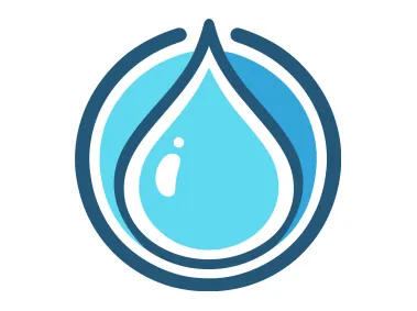 Water Drop in Circle Logo Template