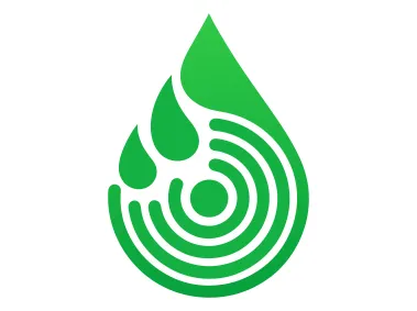 Water Drop with Circles Logo Template