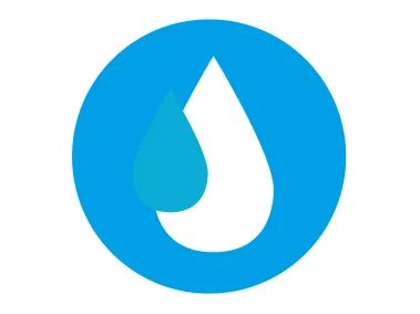 Water Drops in Circle Logo Template